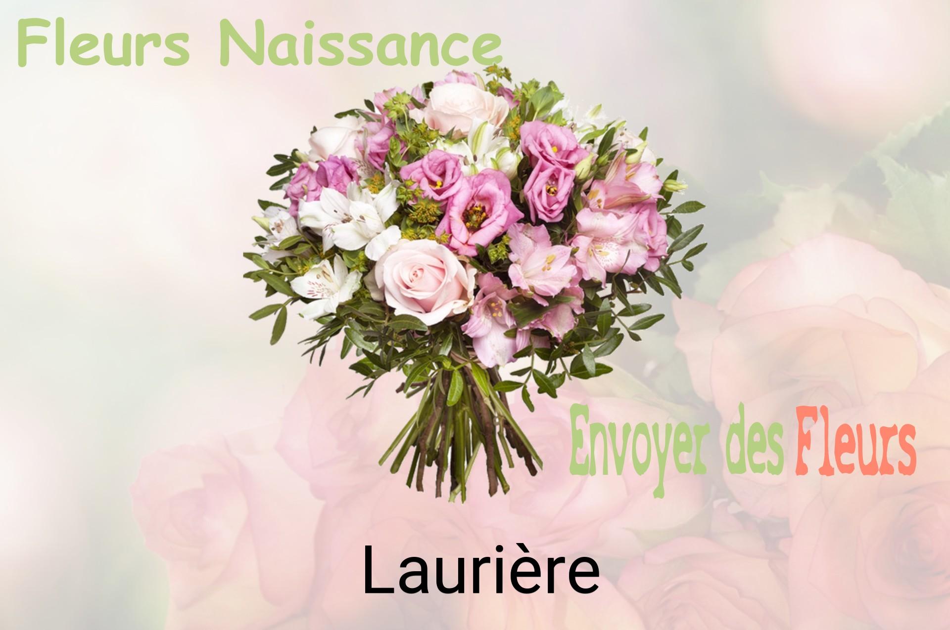 Bouquet de fleurs de naissance livré à Laurière